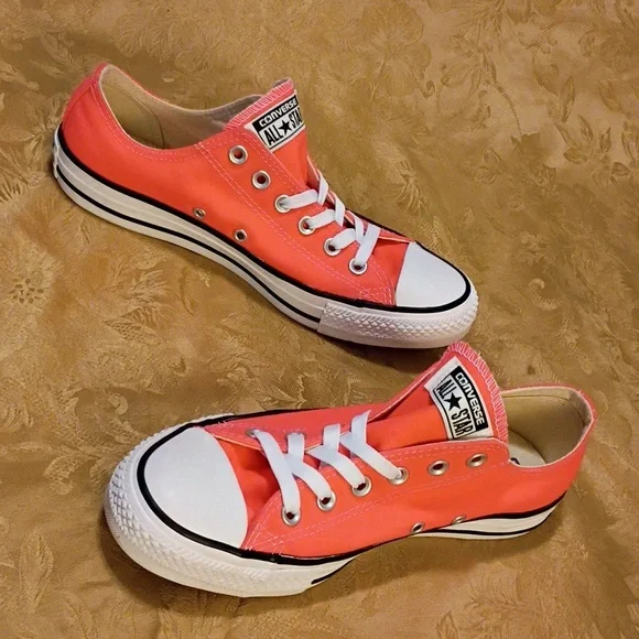 CONVERSE Orange All Star Sneakers Women's 9.0 Men's 7.0 - Picture 2 of 12